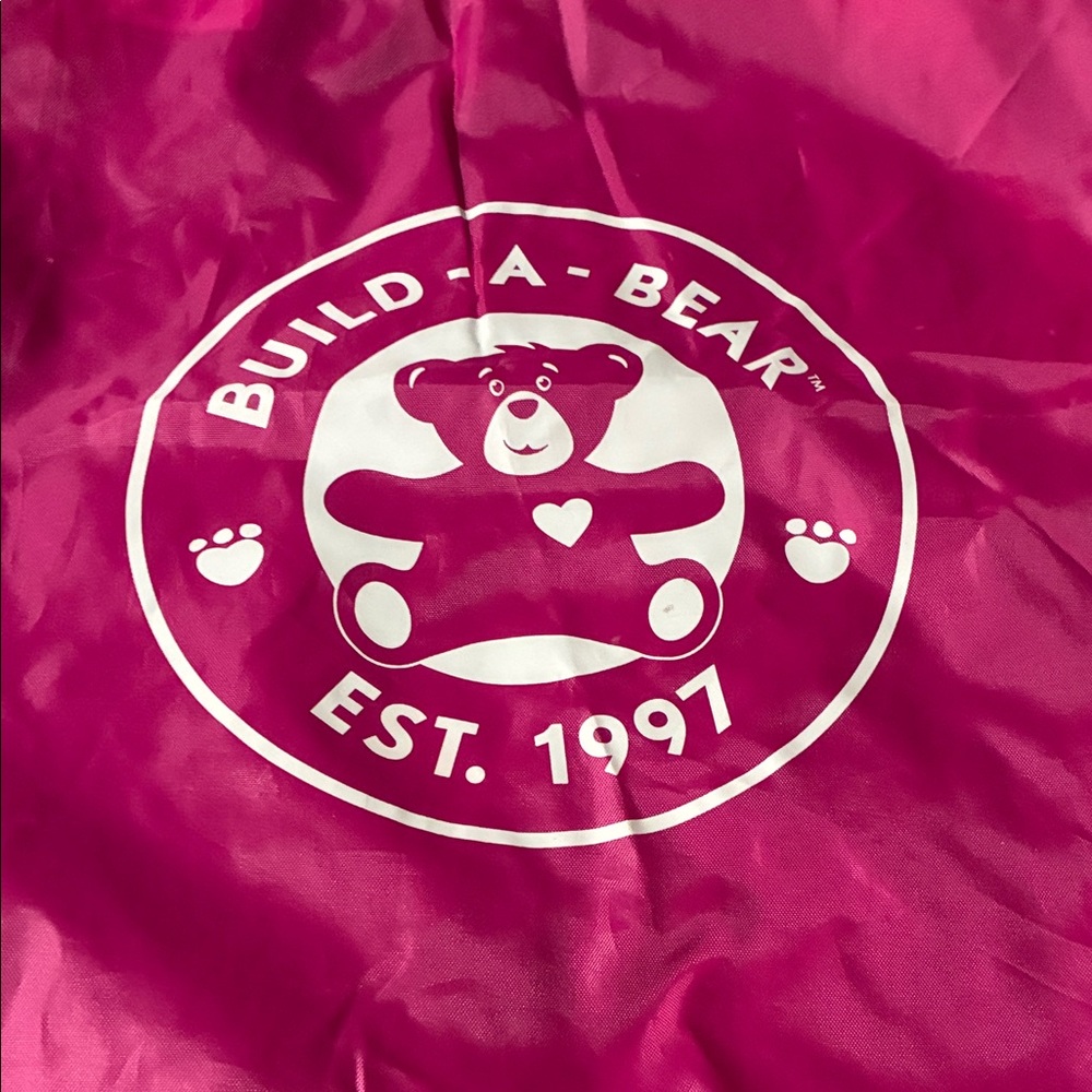 Build-A-Bear Fuchsia Drawstring Backpack - Picture 3 of 3
